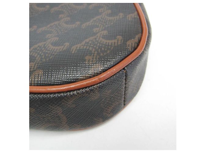 Céline Celine Triomphe Triangle Schultertasche Braun Schwarz - Ansicht 4