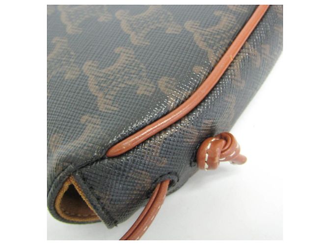 Céline Celine Triomphe Triangle Schultertasche Braun Schwarz - Ansicht 5