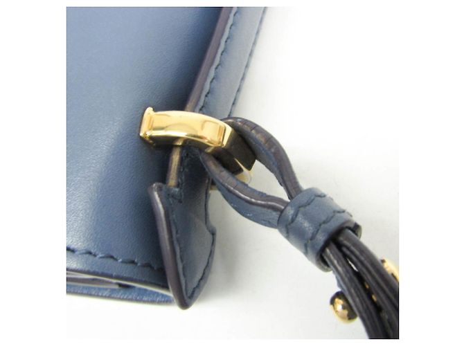 Borsa a mano in pelle Gancini da donna Salvatore Ferragamo blu e grigia Marrone - vista 10