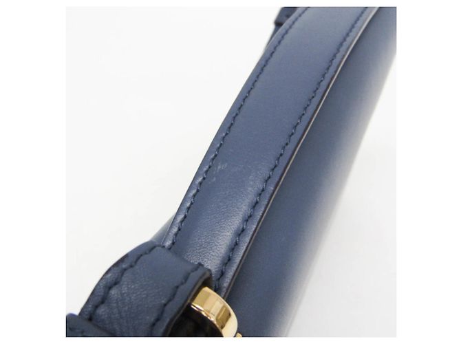 Borsa a mano in pelle Gancini da donna Salvatore Ferragamo blu e grigia Marrone - vista 11