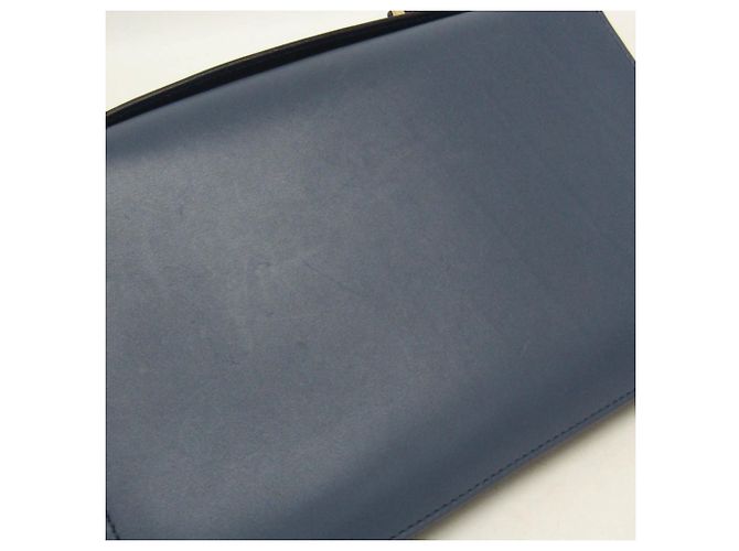 Borsa a mano in pelle Gancini da donna Salvatore Ferragamo blu e grigia Marrone - vista 14