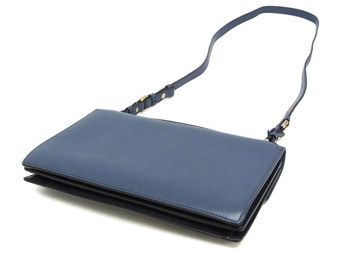 Borsa a mano in pelle Gancini da donna Salvatore Ferragamo blu e grigia Marrone - vista 2