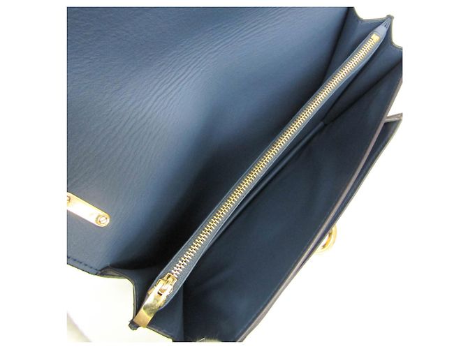 Borsa a mano in pelle Gancini da donna Salvatore Ferragamo blu e grigia Marrone - vista 3