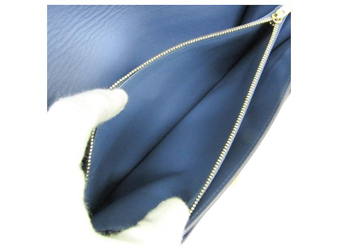 Borsa a mano in pelle Gancini da donna Salvatore Ferragamo blu e grigia Marrone - vista 4