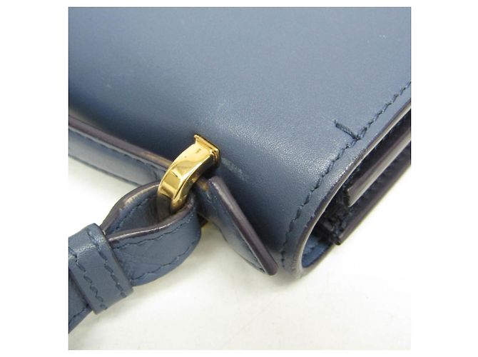 Borsa a mano in pelle Gancini da donna Salvatore Ferragamo blu e grigia Marrone - vista 9