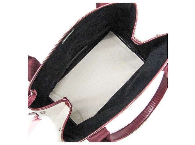 Borsa Balenciaga Navy Cabas S 339933 Bordò Bianco sporco - vista 3
