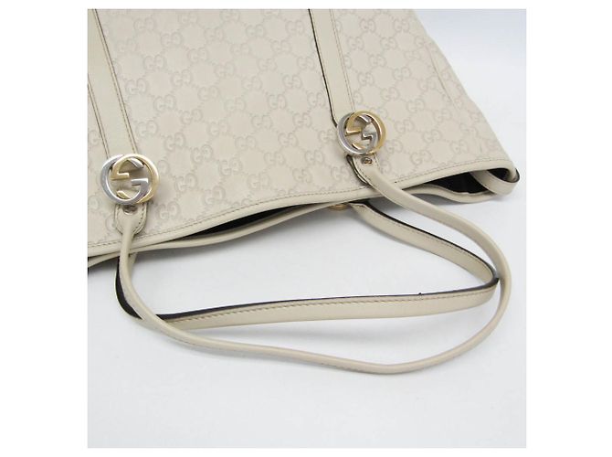 Borsa Tote da donna Gucci Guccissima Bianco sporco - vista 10