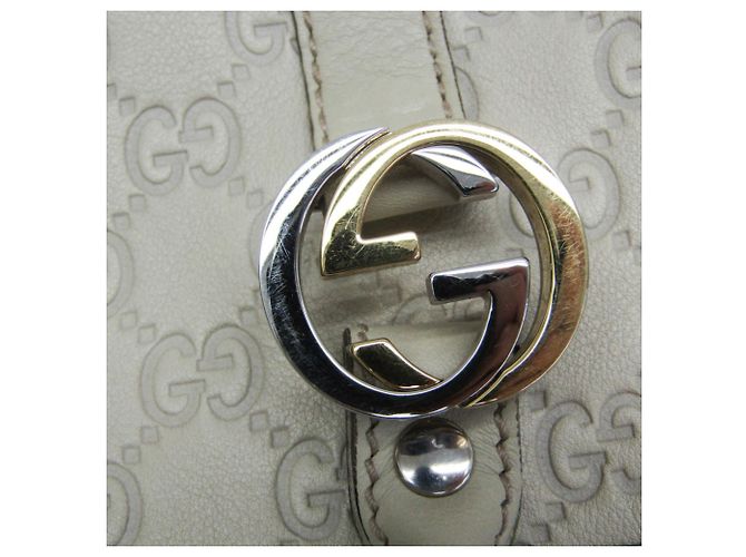 Borsa Tote da donna Gucci Guccissima Bianco sporco - vista 11