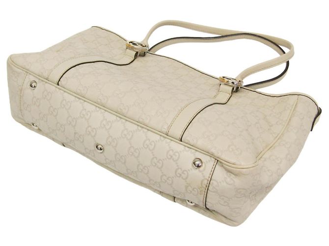 Borsa Tote da donna Gucci Guccissima Bianco sporco - vista 2