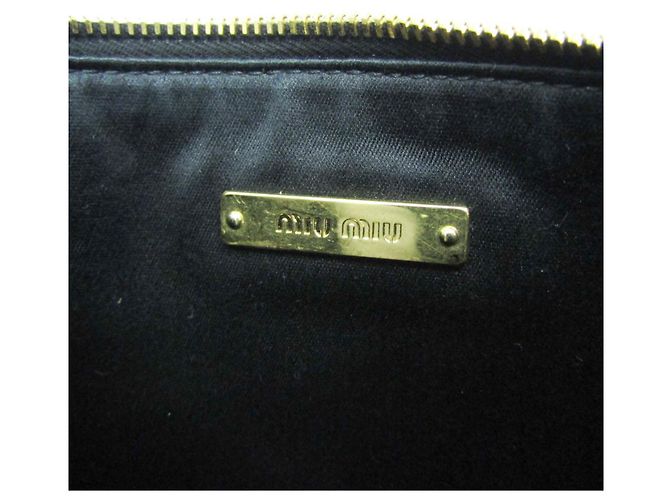 Clutch in pelle da donna Miu Miu nero - vista 11