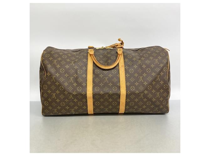 Borsa Louis Vuitton Boston Monogram Keepall 60 Marrone - vista 11