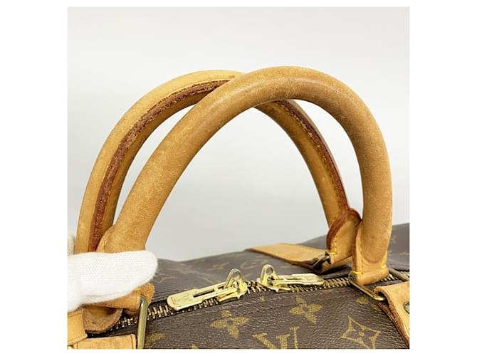 Borsa Louis Vuitton Boston Monogram Keepall 60 Marrone - vista 7