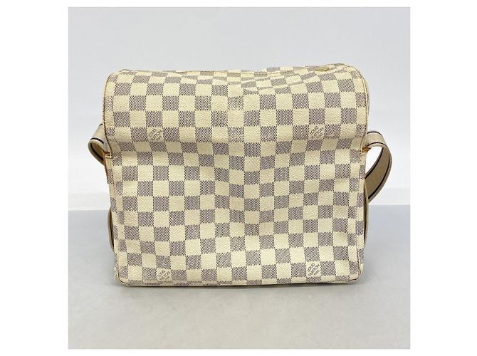 Borsa a tracolla Louis Vuitton Damier Azur Naviglio Bianco - vista 13