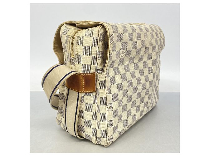 Borsa a tracolla Louis Vuitton Damier Azur Naviglio Bianco - vista 2