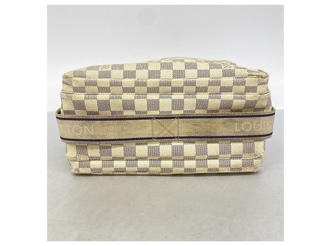 Borsa a tracolla Louis Vuitton Damier Azur Naviglio Bianco - vista 3