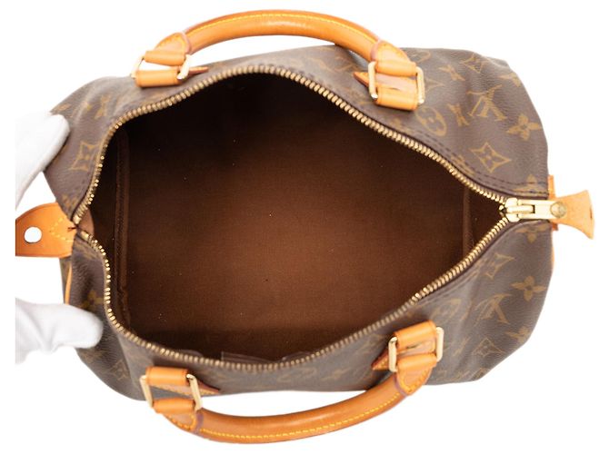Louis Vuitton Marrone Monogram Speedy 30 - vista 4