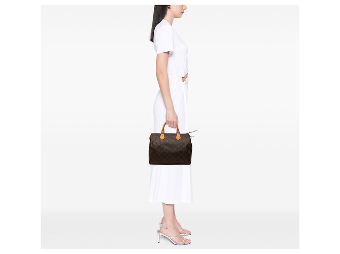 Louis Vuitton Marrone Monogram Speedy 30 - vista 9