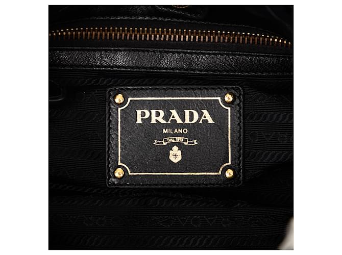 Sac à main Prada Black Tessuto Python Print Bow Noir - vue 5