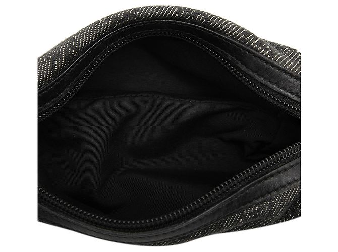 Gucci Kosmetiktasche aus grauem GG-Denim Braun Anthrazitgrau - Ansicht 4