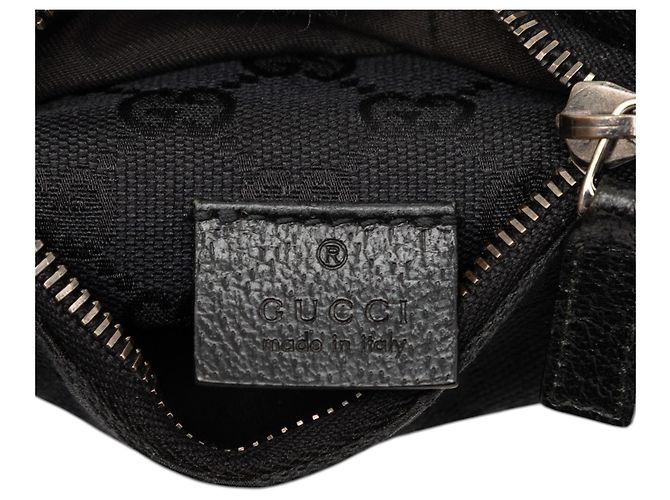 Borsa a tracolla con doppio scompartimento in tela GG nera Gucci Nero - vista 5
