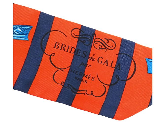 Hermès Seidentuch Orange Brides De Gala Bayaderes Twilly - Ansicht 3
