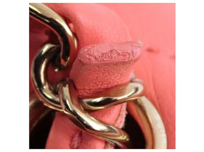 Chanel Mini Square Classic Lambskin Single Flap Rosa - vista 10