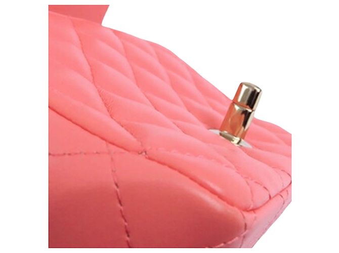 Chanel Mini Square Classic Lambskin Single Flap Rosa - view 17