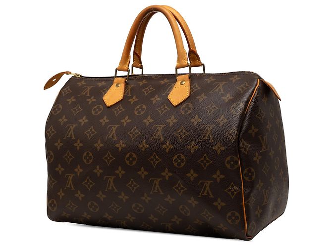 Louis Vuitton Marrone Monogram Speedy 35 - vista 2