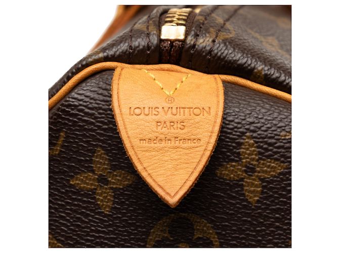 Louis Vuitton Marrone Monogram Speedy 35 - vista 5