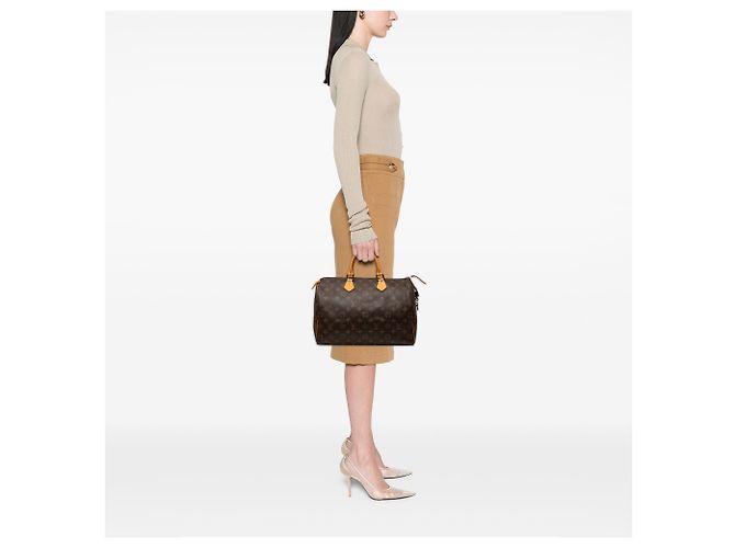 Louis Vuitton Marrone Monogram Speedy 35 - vista 7