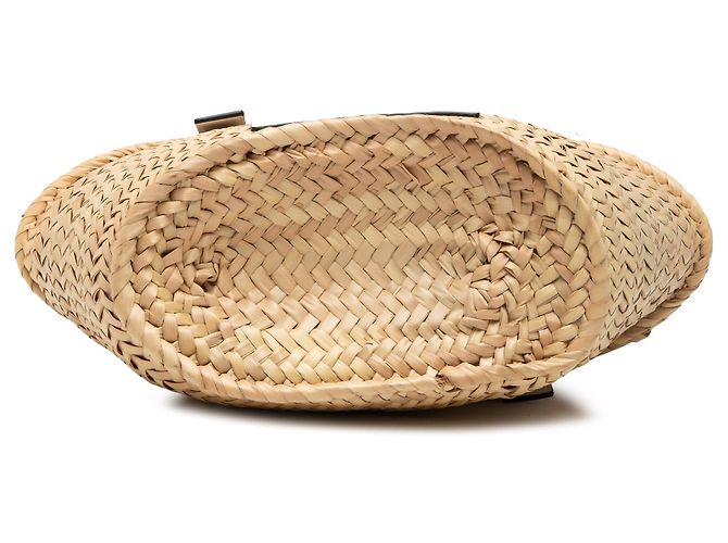 LOEWE Beige Small Raffia Anagram Basket Tote - Ansicht 3