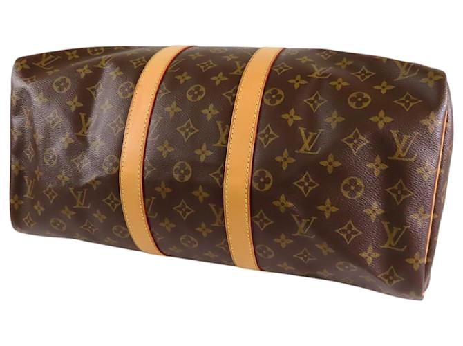 Louis Vuitton Marrone Monogram Keepall 45 - vista 3