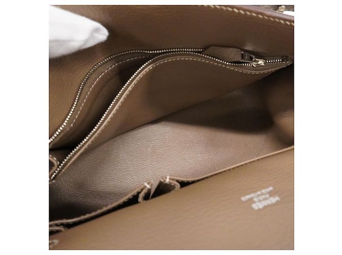 Hermès Borsa a Spalla Hermes Jypsiere 28 Taupe - vista 4