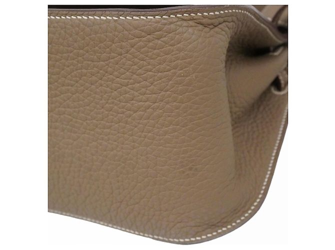 Hermès Borsa a Spalla Hermes Jypsiere 28 Taupe - vista 7