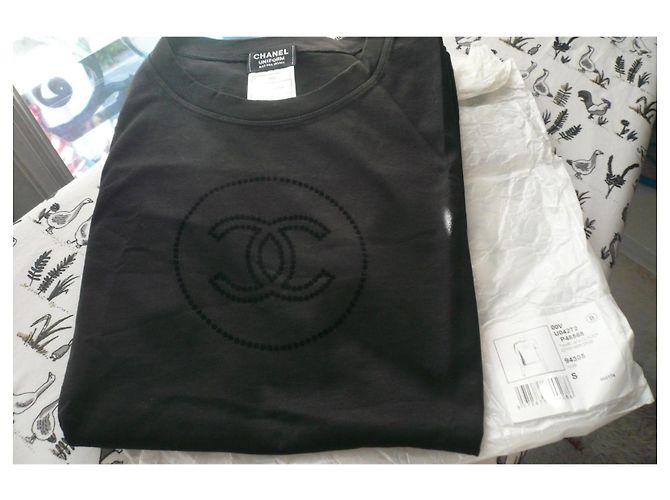 Camiseta Chanel Logo CC Negra Negro - vista 3