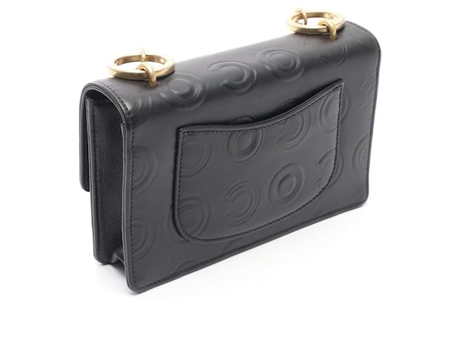 Borsa a tracolla Chanel COCO Embossed Small Flap Nero - vista 2