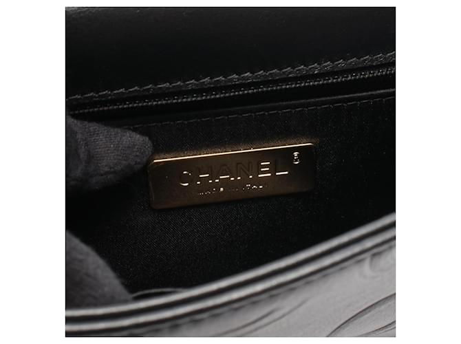 Borsa a tracolla Chanel COCO Embossed Small Flap Nero - vista 4