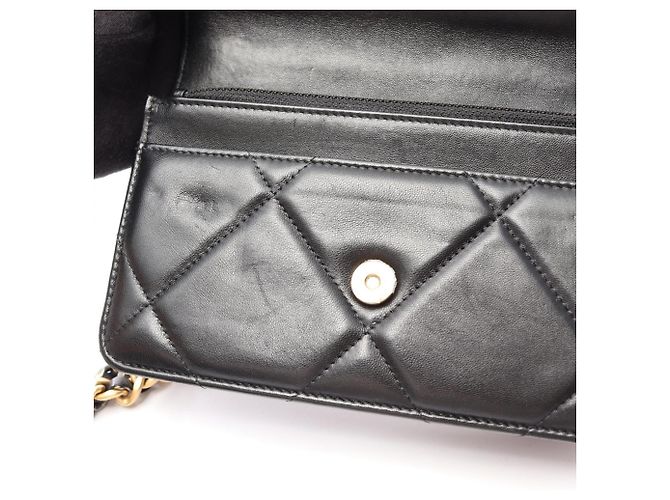 Bolso de Hombro Chanel 19 Dixneuf Matelassé Negro - vista 10