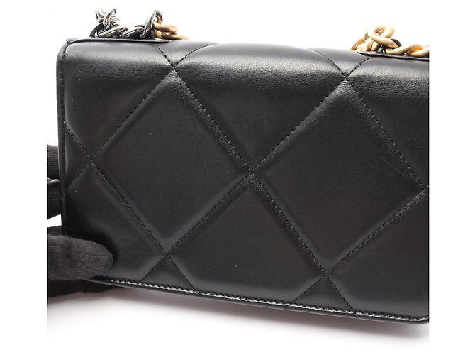 Bolso de Hombro Chanel 19 Dixneuf Matelassé Negro - vista 13
