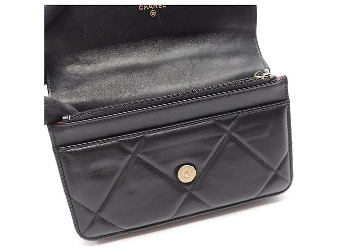Bolso de Hombro Chanel 19 Dixneuf Matelassé Negro - vista 4