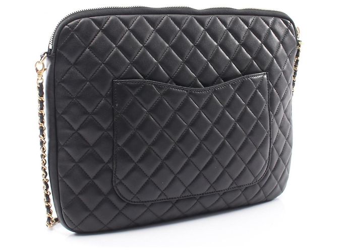 Timeless Borsa a tracolla Chanel in agnello nero - vista 2