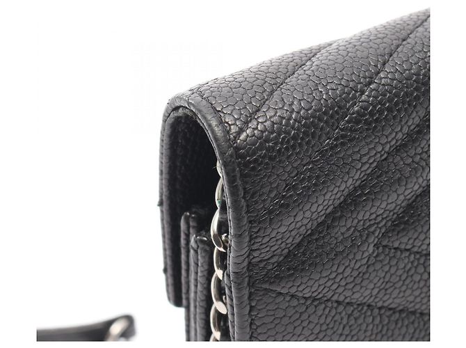 Borsa a tracolla Chanel Chevron V-Stitch Nero - vista 8