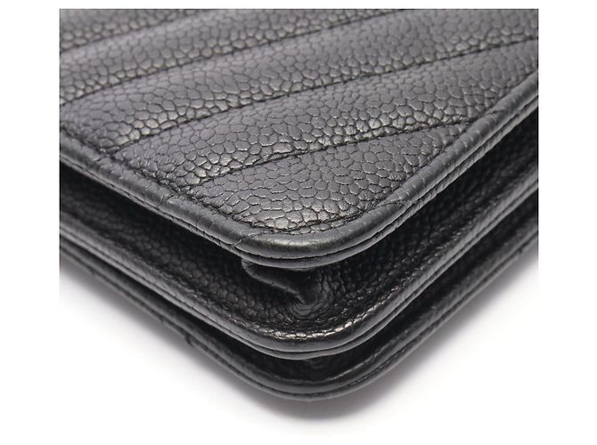 Borsa a tracolla Chanel Chevron V-Stitch Nero - vista 9
