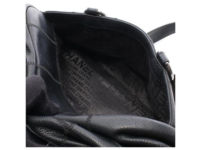 Borsa Chanel Chocolate Bar Boston Bag Nero - vista 11