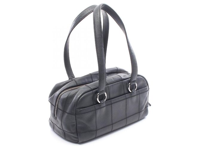 Borsa Chanel Chocolate Bar Boston Bag Nero - vista 2