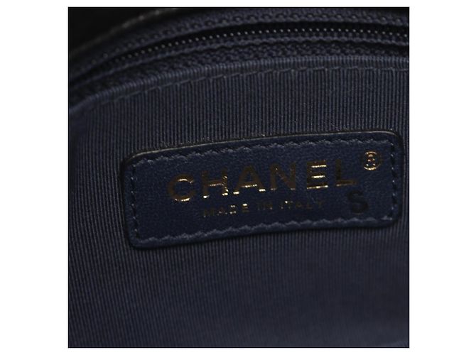 Borsa a Spalla Chanel Chevron V-stitch Nero Blu navy - vista 5