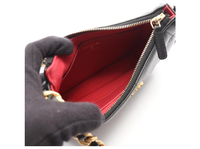 Chanel 19 Matelassé Small Hobo Schultertasche Schwarz - Ansicht 3