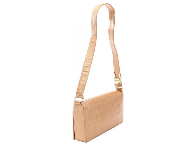 Borsa a Spalla Chanel Chocolate Bar D'oro - vista 2