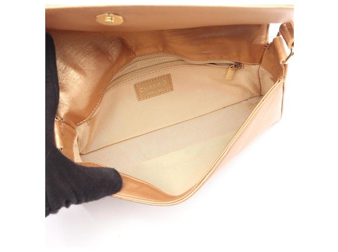 Borsa a Spalla Chanel Chocolate Bar D'oro - vista 3