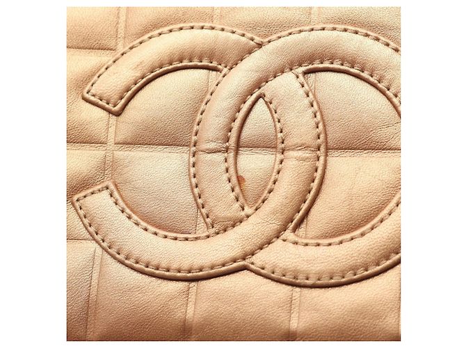 Borsa a Spalla Chanel Chocolate Bar D'oro - vista 9